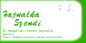 hajnalka szendi business card